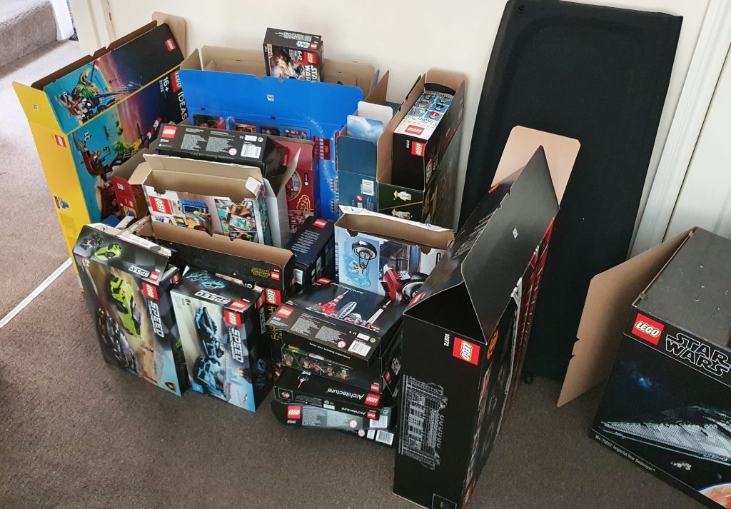 LEGO boxes to be recycled 1 1024x713