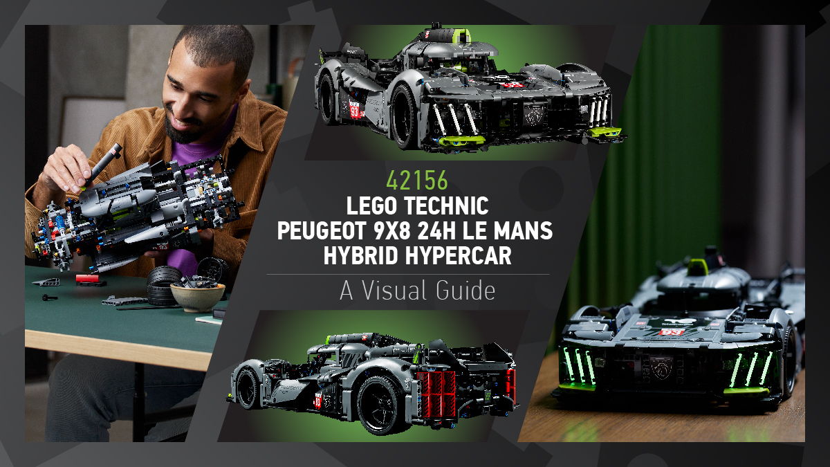 LEGO Technic 42156 Peugeot 9X8 24H Le Mans Hybrid Hypercar visual guide and gallery 