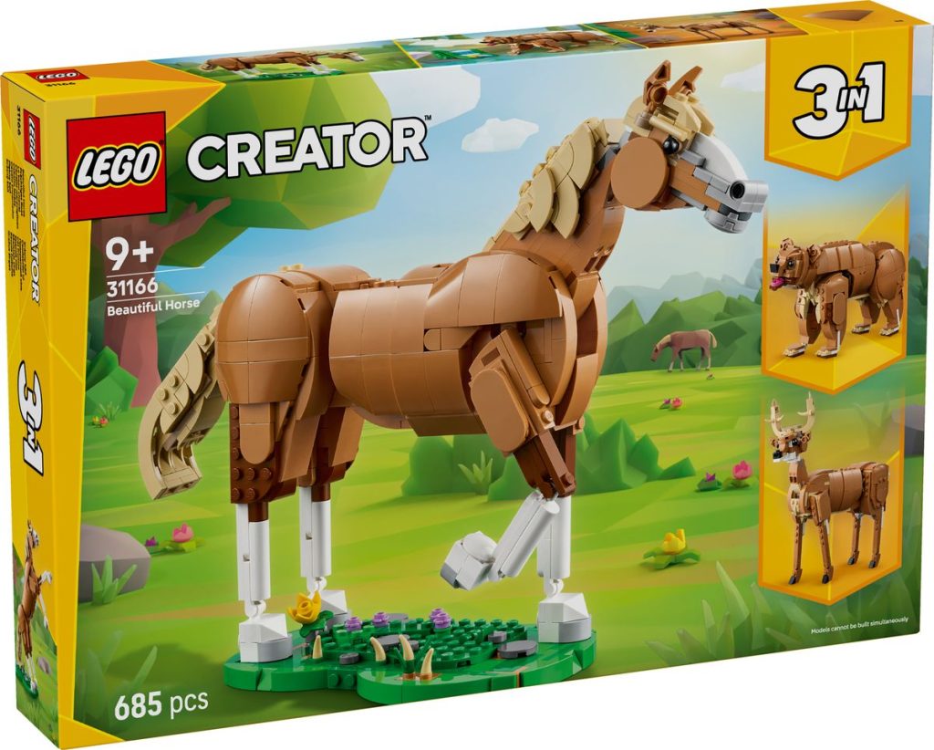 LEGO Creator 3 in 1 31166 Beautiful Horse box front 1024x822