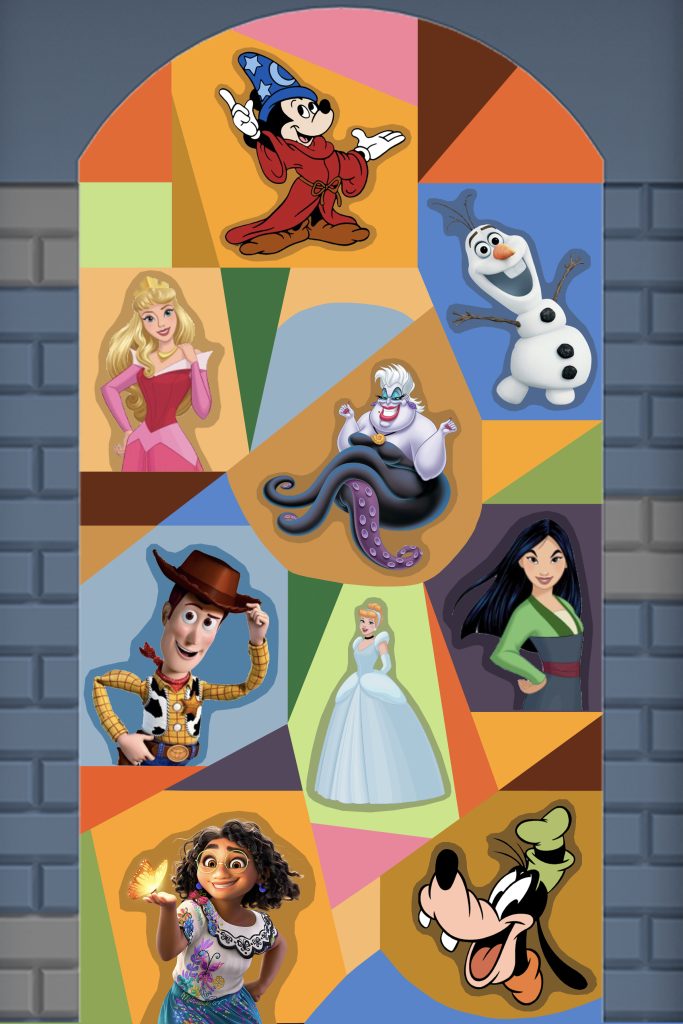 Building 100 Years of Wonder with the LEGO Group Disney Kristin Texeira Stained Glass Memories Mural 683x1024