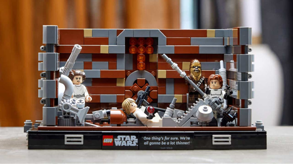 LEGO Star Wars 75339 Death Star Trash Compactor Diorama lifestyle 2 featured 1024x576