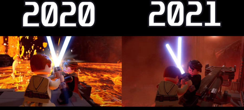 LEGO Star Wars the Skywalker Saga mustafar comparison 1024x463