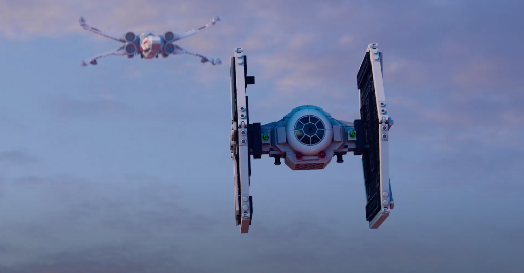 LEGO Star Wars X wing vs TIE Fighter Celebrate the Season short 3 1024x534