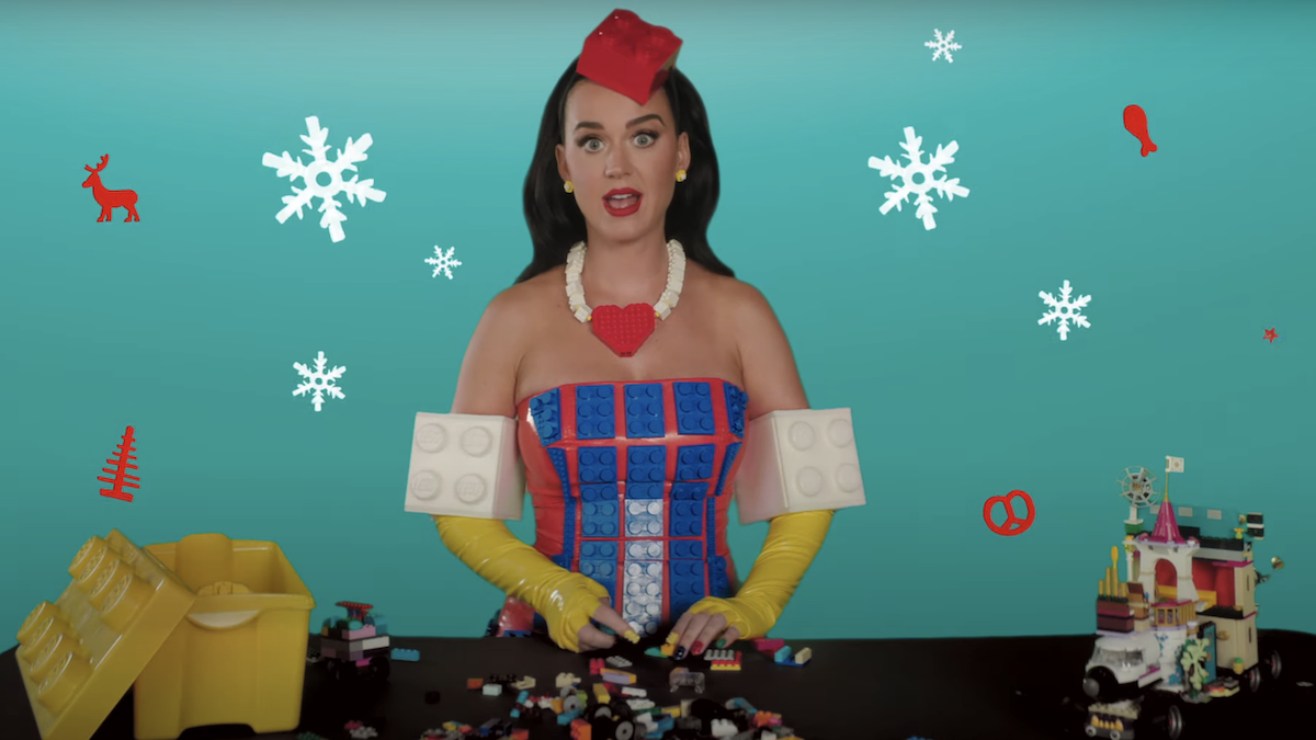 Katy Perry takes part in LEGO's Build To Give initiative