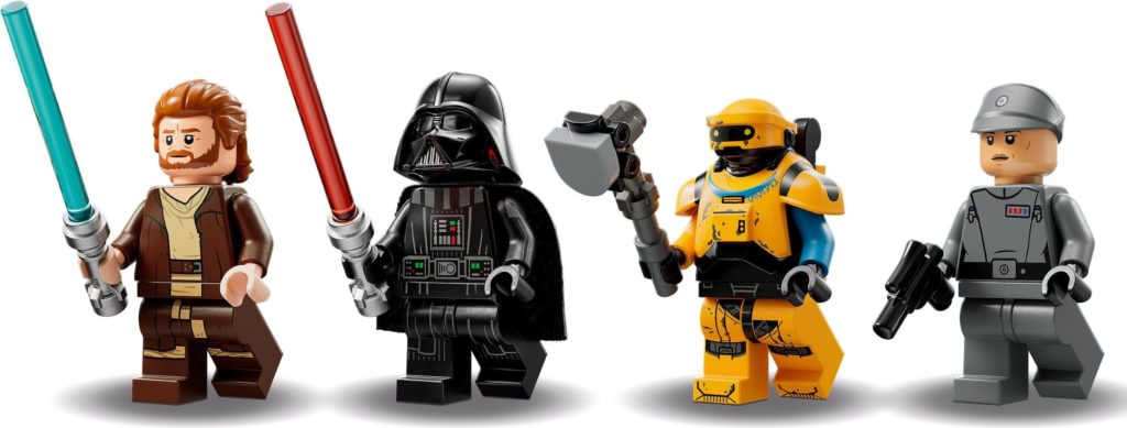 LEGO Star Wars 75334 Obi Wan Kenobi vs. Darth Vader minifigures 1024x389