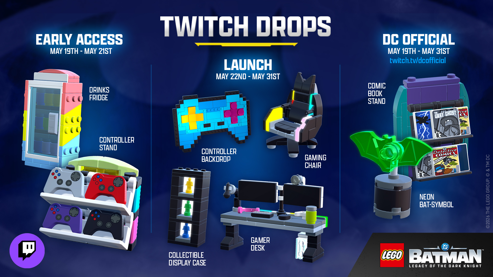 LEGO Batman Legacy of the Dark Knight Twitch drops